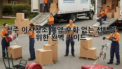 청주 이사청소 예약, 후회 없는 선택을 위한 완벽 가이드